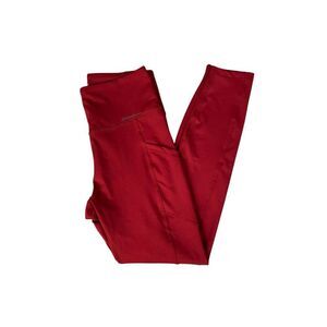 Authentic Eddie Bauer Legging Stretchy Light Trail 2 pockets Red Size Small yoga